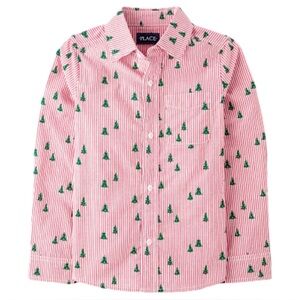 🫟🫟 Boys Long Sleeve Button Up Shirt